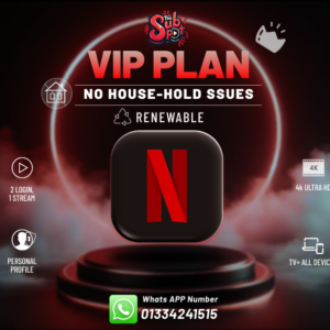 Netflix Premium Ultra HD (VIP Plan) - No Household Issue!
