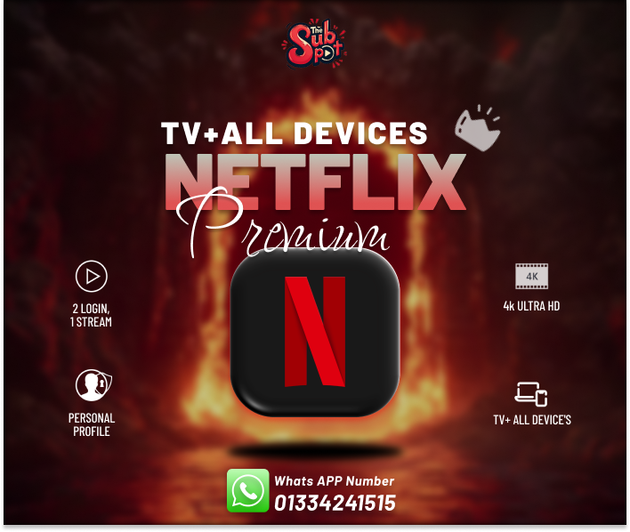 Netflix Premium 4K UHD (TV + All Device)
